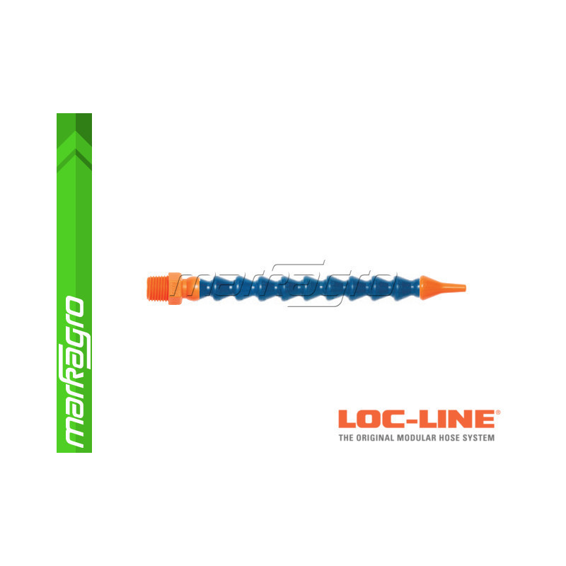 Chladící hadice s kruhovou tryskou Ø 1/16" (~1,6 mm) s vnějším závitem NPT 1/4", délka 400 mm - LOC-LINE (P04110)