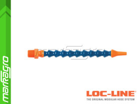 Chladící hadice s kruhovou tryskou Ø 1/8" (~3,2 mm) s vnějším závitem NPT 1/4", délka 400 mm - LOC-LINE (P04120)
