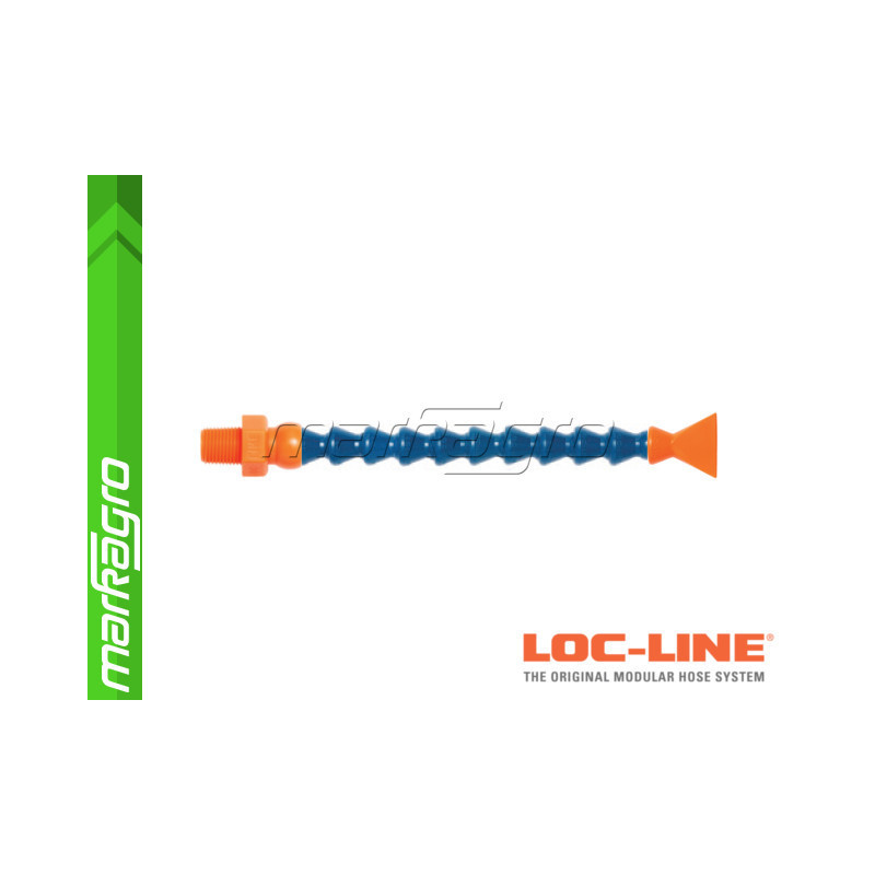 Chladící hadice s plochou tryskou 1" (~25,4 mm) s vnějším závitem NPT 1/8", délka 500 mm - LOC-LINE (P05040)