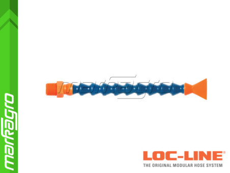 Chladící hadice s plochou tryskou 1" (~25,4 mm) s vnějším závitem NPT 1/4", délka 500 mm - LOC-LINE (P05140)