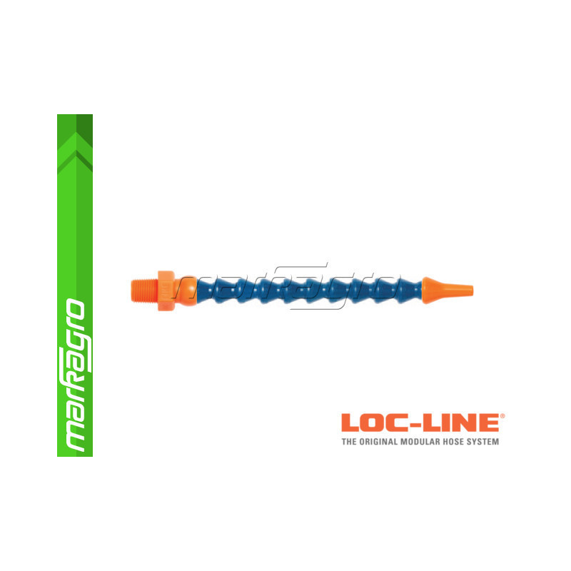 Chladící hadice s kruhovou tryskou Ø 1/8" (~3,2 mm) s vnějším závitem NPT 1/8", délka 600 mm - LOC-LINE (P06020)