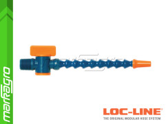 Chladící hadice s kruhovou tryskou Ø 1/4" (~6,4 mm) s vnějším závitem NPT 1/4" s ventilem, délka 600 mm - LOC-LINE (P0613Z)